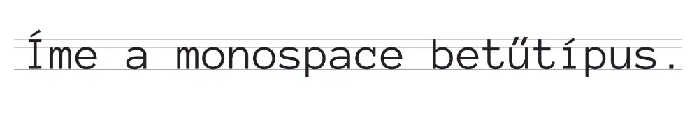 monospace betű