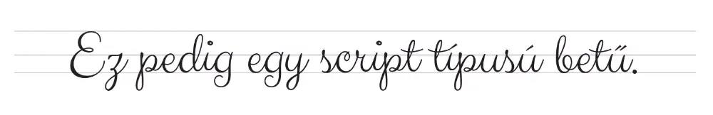 script betű