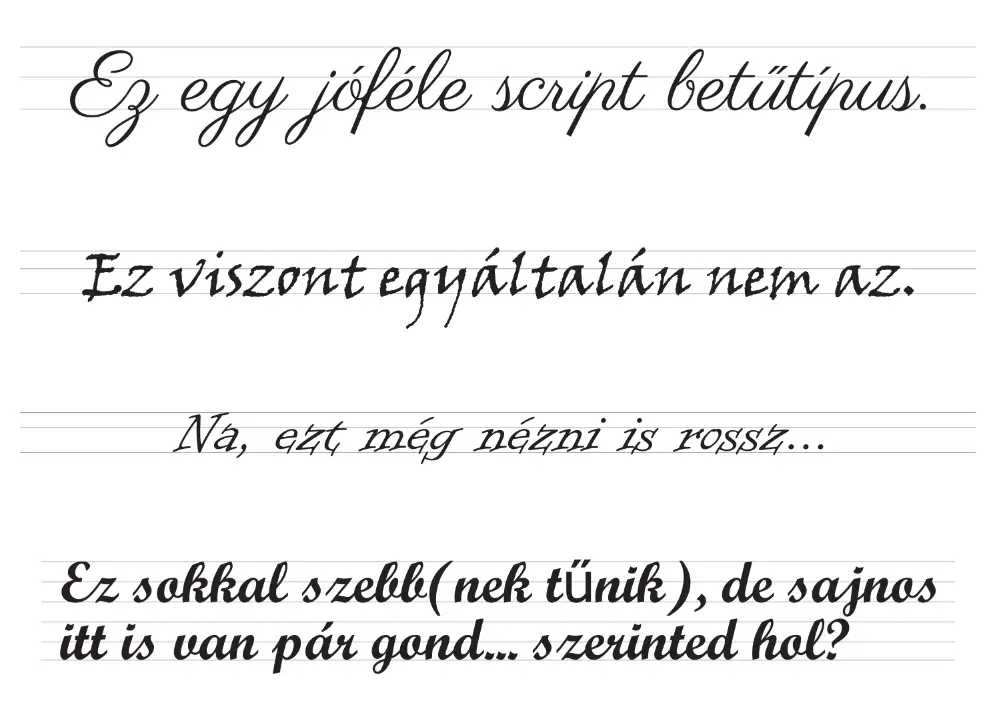 rossz betűtípus
